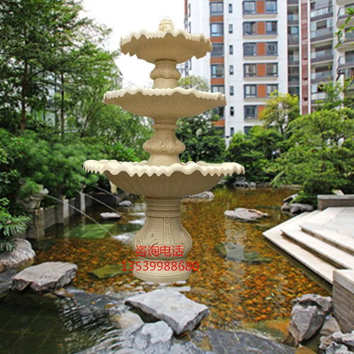 人造砂巖噴泉雕塑 城市與園林景觀的藝術融合